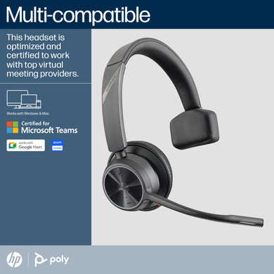 HP Poly Voyager 4310-M Microsoft Teams Certified USB-C Headset +BT700 dongle +Charging Stand 77Y97AA