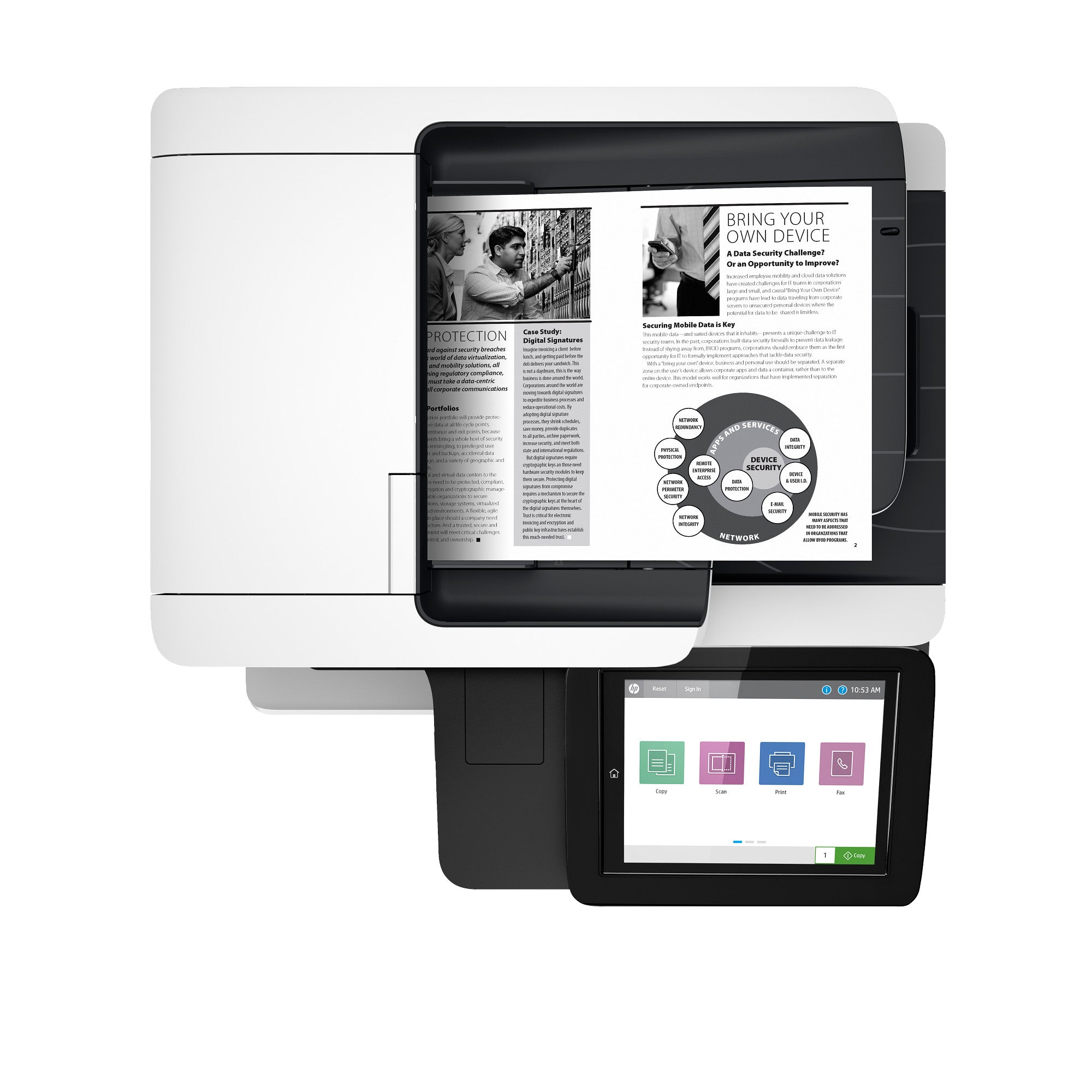 HP LaserJet Enterprise M528dn Wireless Multifunction Black and white Printer, Copier, Scanner; Duplex 1PV64A#B19