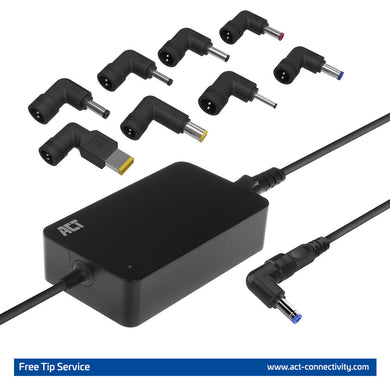 ACT Slim size laptop charger 65W (for laptops up to 15.6 inch) AC2055