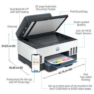 HP Smart Tank 7306 All-in-One Printer with 3 Years Ink