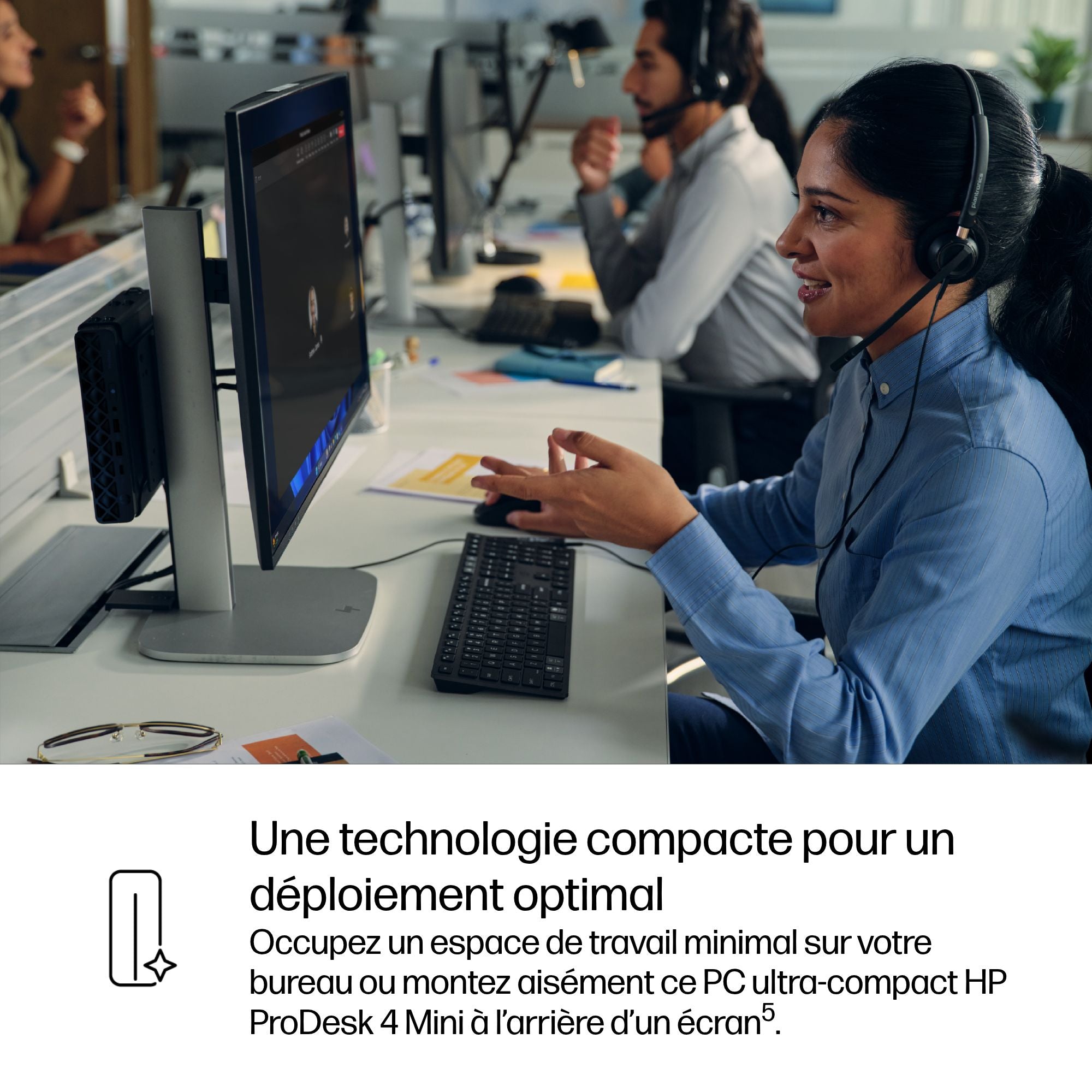 HP ProDesk 4 Mini G1i U5 225T 32GB 1TB AZERTY Black