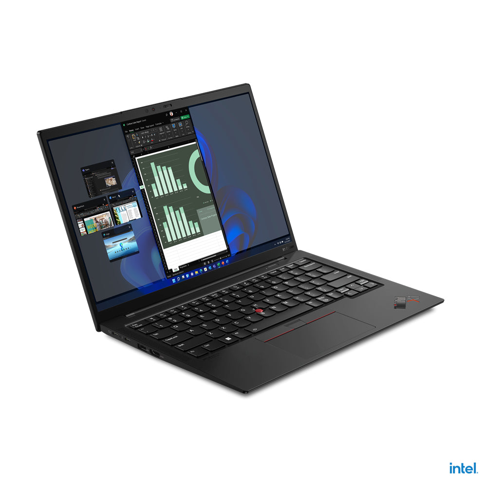 Lenovo ThinkPad X1 Carbon Gen 10 Intel® Core™ i7 i7-1255U Laptop 35.6 cm (14") WUXGA 16 GB LPDDR5-SDRAM 512 GB SSD Wi-Fi 6E (802.11ax) Windows 11 Pro German Black 21CB009SGE