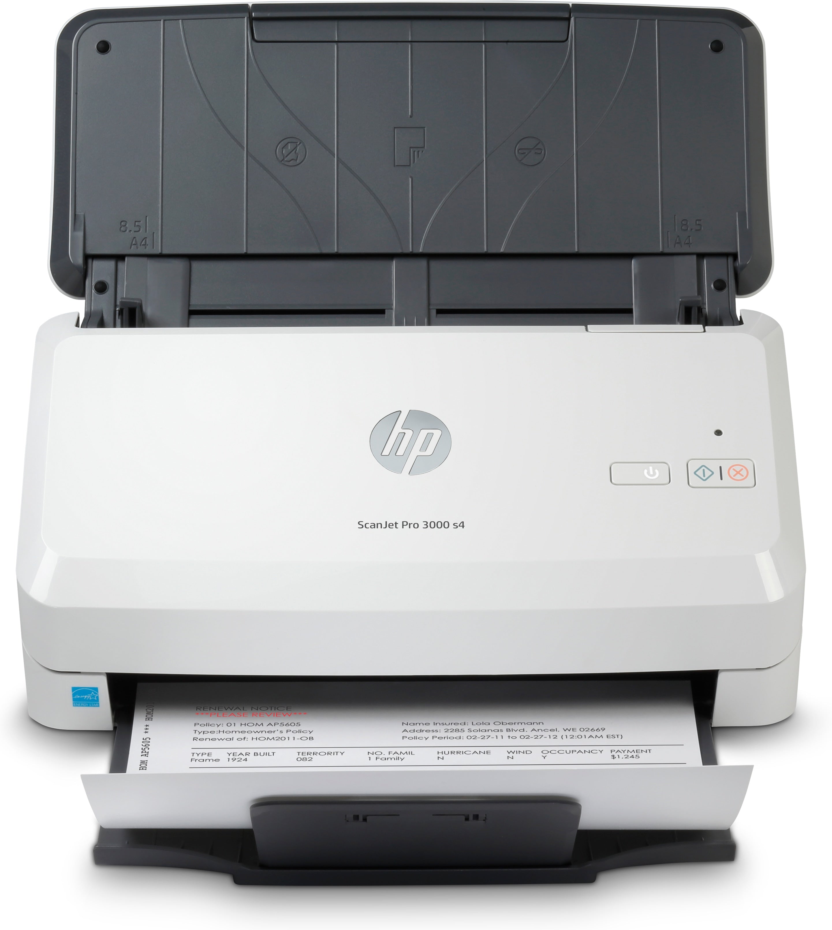 HP Scanjet Pro 3000 s4 Sheet-fed scanner 600 x 600 DPI A4 Black, White 6FW07A#B19