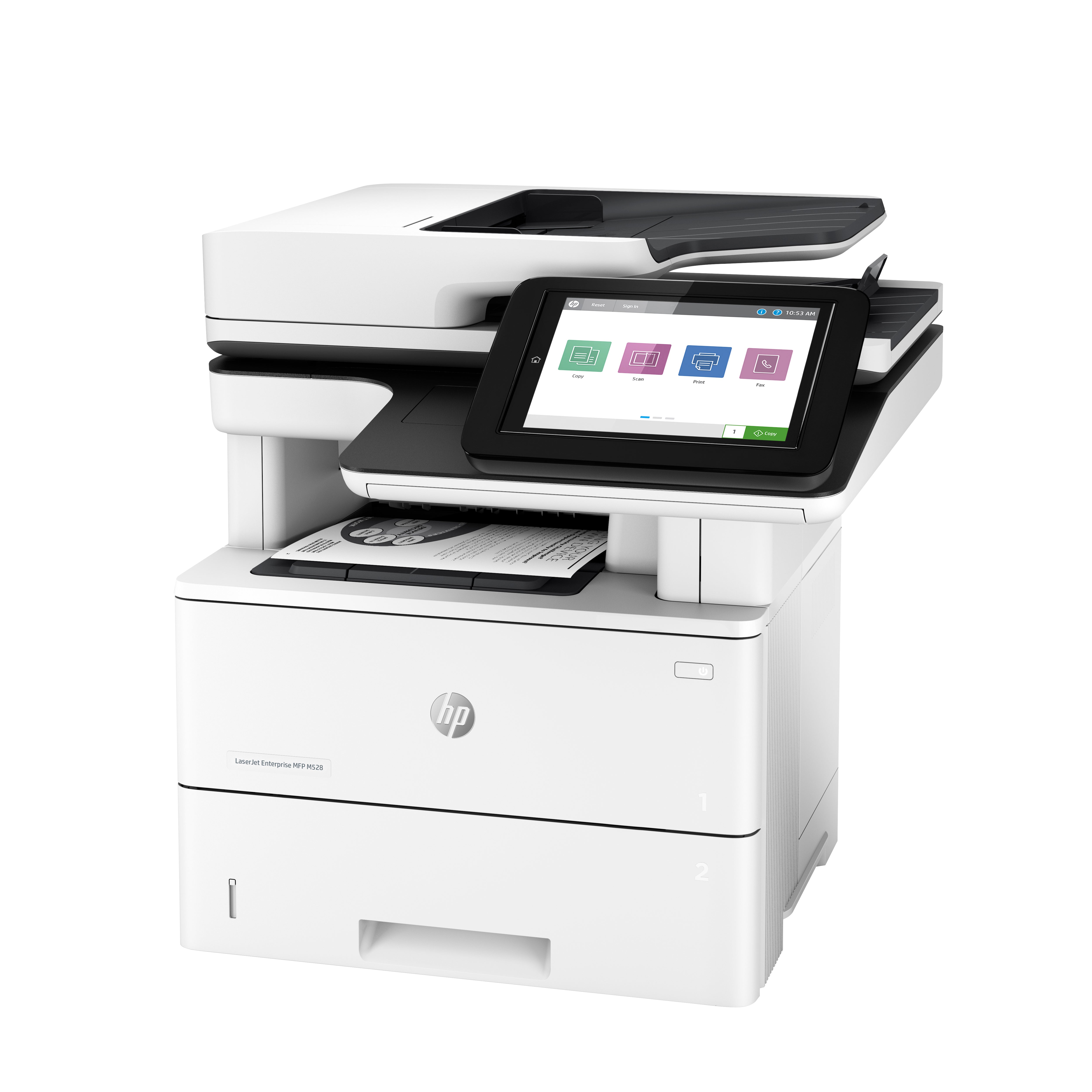 HP LaserJet Enterprise M528dn Wireless Multifunction Black and white Printer, Copier, Scanner; Duplex 1PV64A#B19