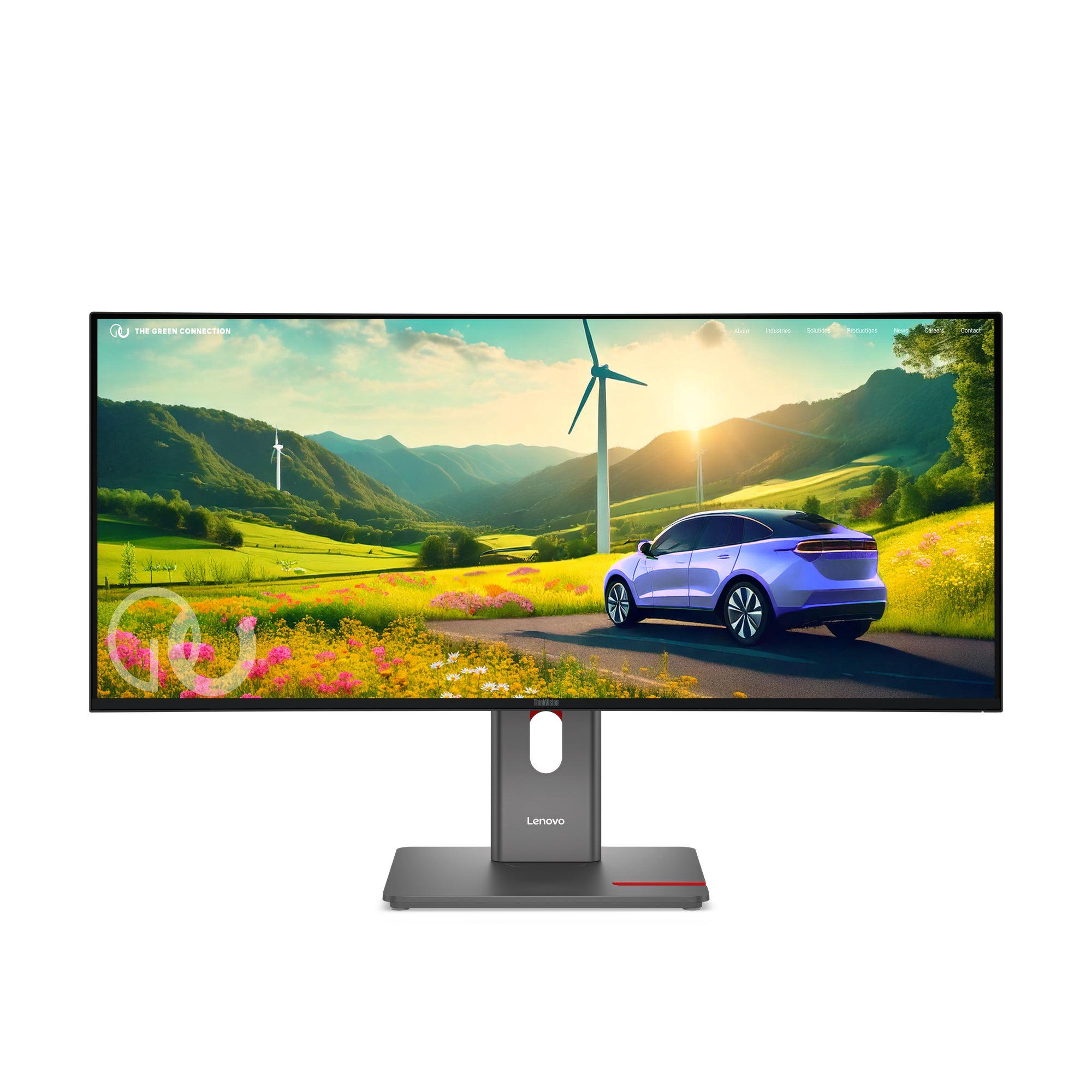 ThinkVision P34WD-40 - 34 inch Curved - UltraWide Quad HD LED Monitor - 3440x1440 - 120Hz - HAS / RJ45 / USB-C 64ADGAT1EU