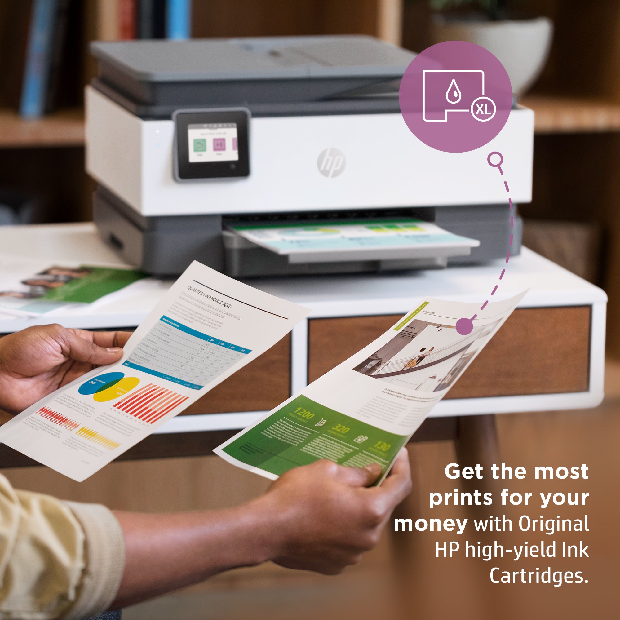 HP OfficeJet Pro 8024e Wireless All-in-One Color Printer, Instant Ink; Two-sided printing 229W8B#629