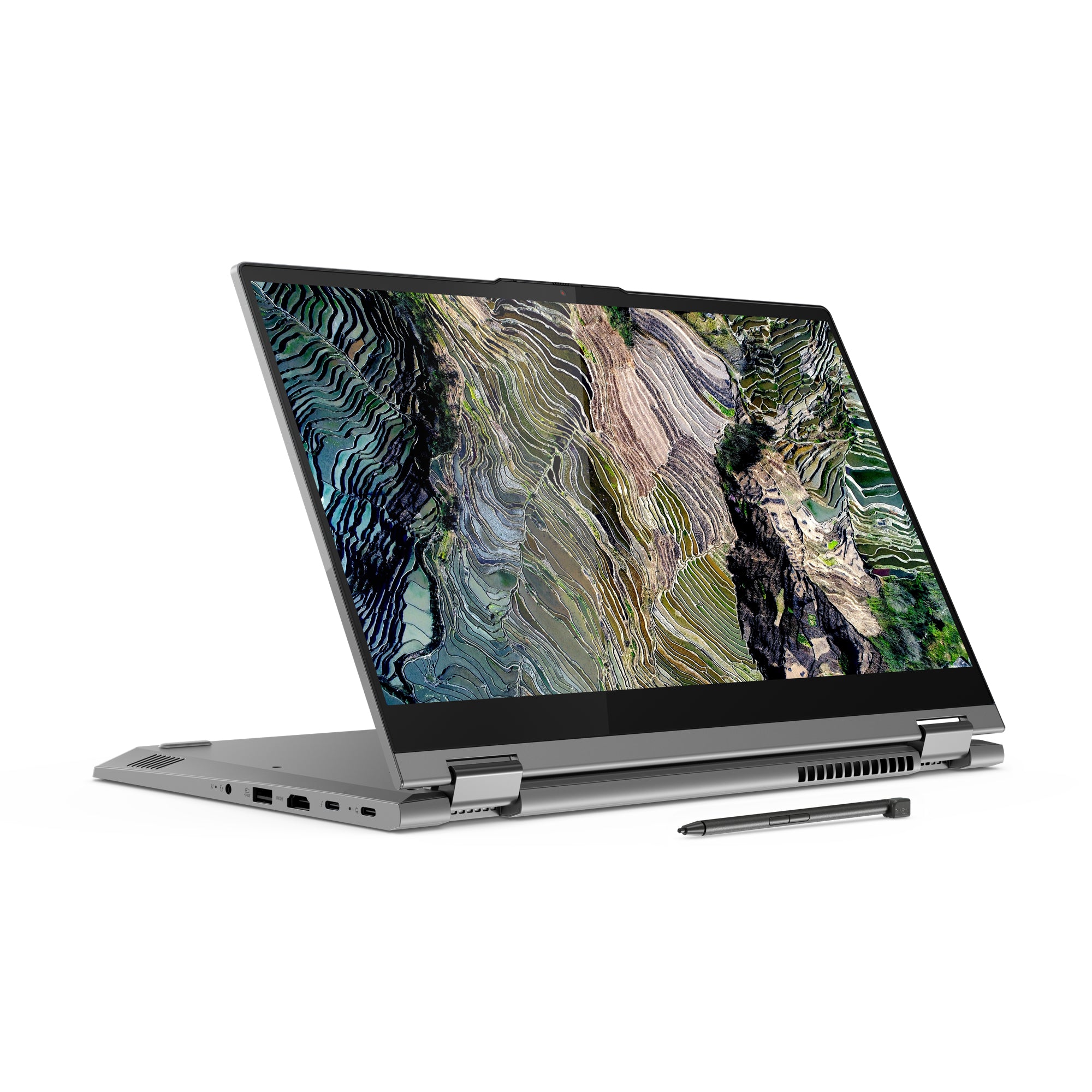 Lenovo ThinkBook 14s Yoga G3 IRU Intel® Core™ i5 i5-1335U Hybrid (2-in-1) 35.6 cm (14") Touchscreen Full HD 16 GB DDR4-SDRAM 512 GB SSD Wi-Fi 6 (802.11ax) Windows 11 Pro French Grey 21JG0007FR