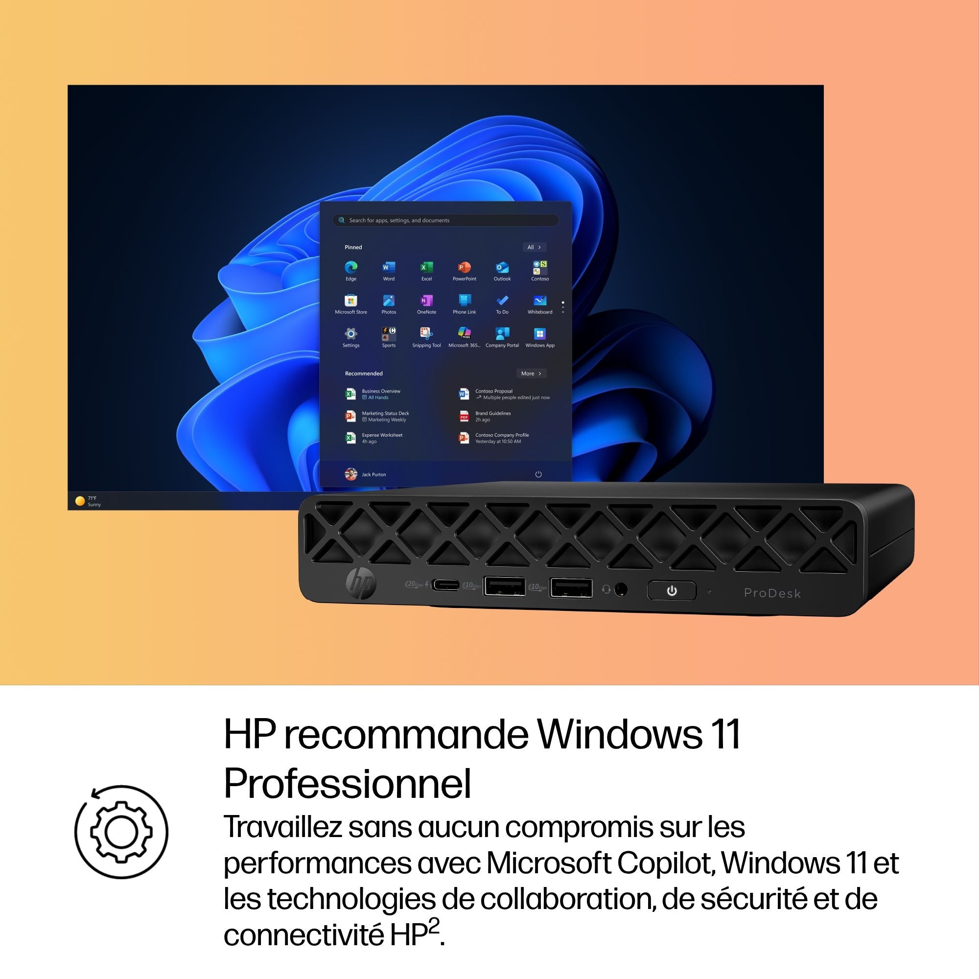 HP ProDesk 4 Mini G1i U5 225T 32GB 1TB AZERTY Zwart - Compridis