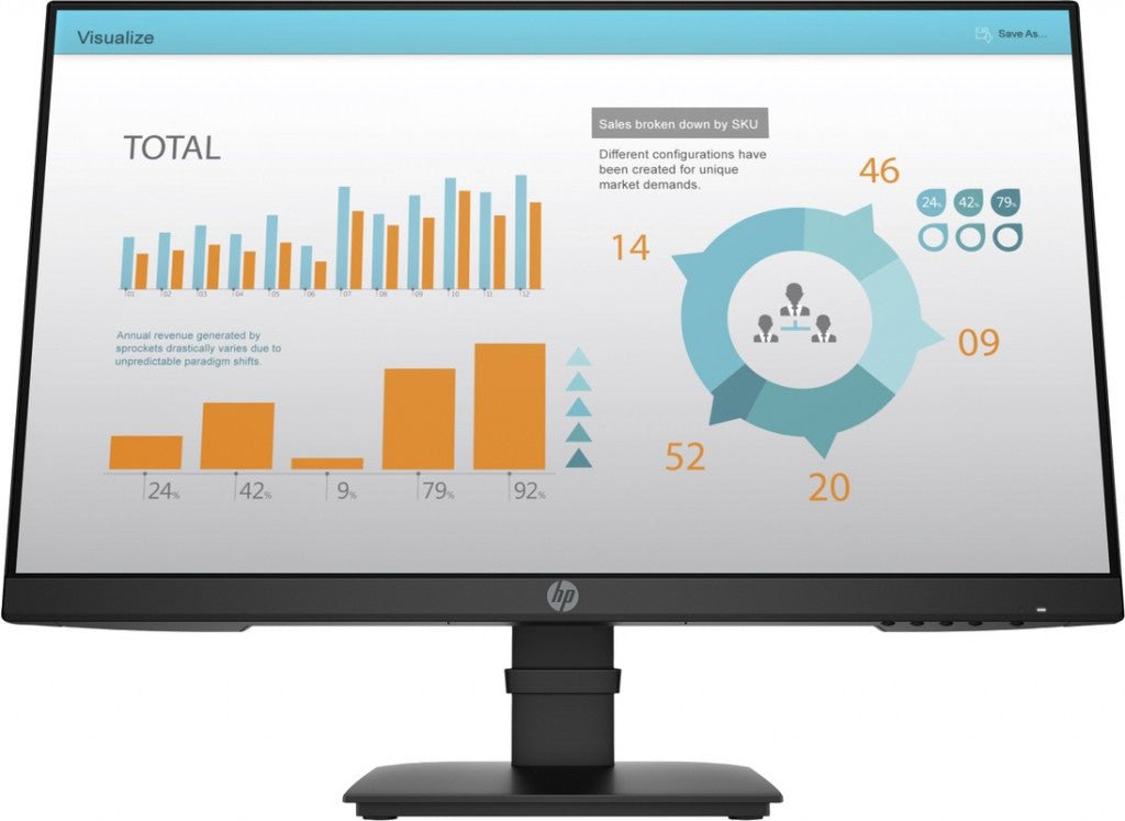 HP P - Series P24 G4 computer monitor 60,5 cm (23.8") 1920 x 1080 Pixels Full HD 1A7E5AAABB - Compridis