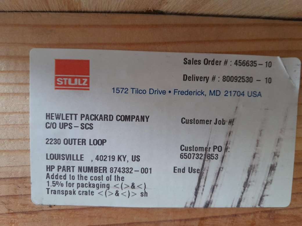HP Centrifugaal brons 193050 189688 Scot pomp + motor 36G687S040G1 874332 - 001 - Compridis