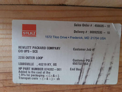 HP Centrifugaal brons 193050 189688 Scot pomp + motor 36G687S040G1 874332 - 001 - Compridis