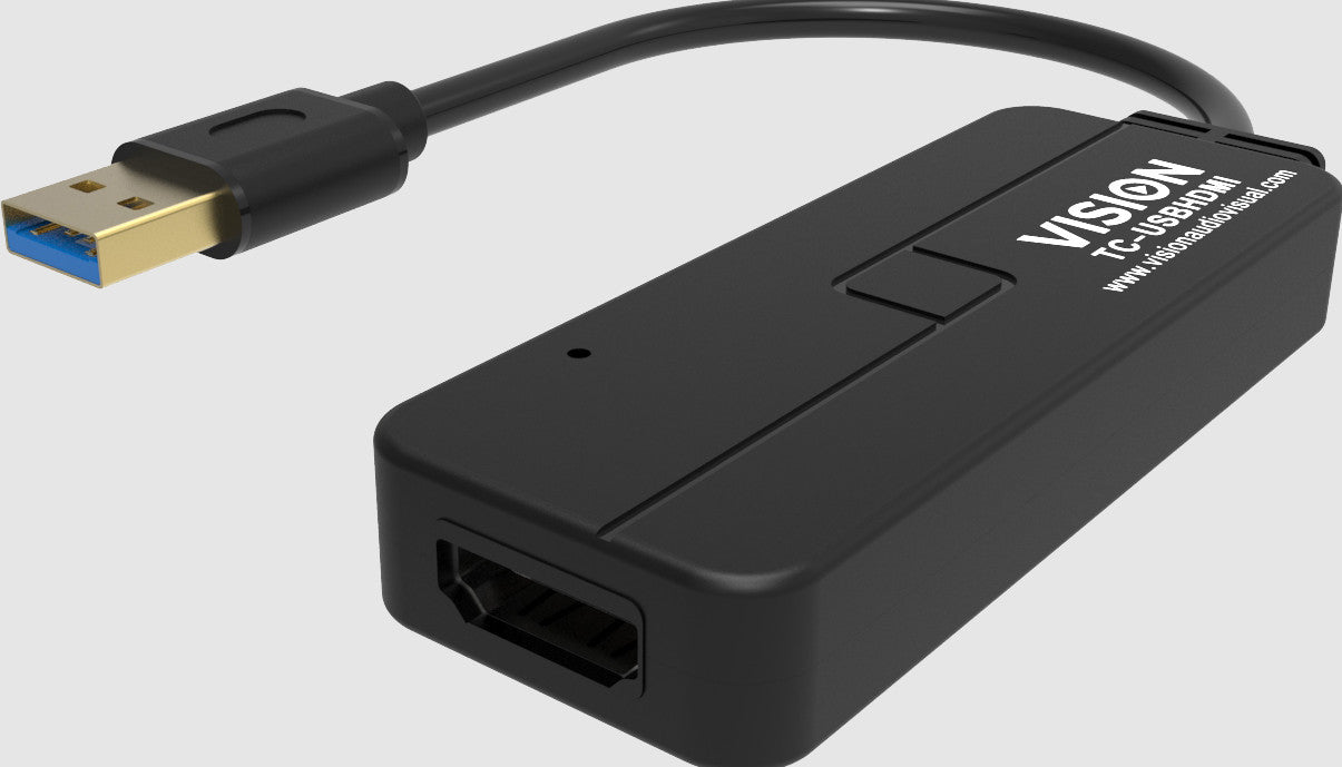 Vision TC-USBHDMI USB graphics adapter 1920 x 1080 pixels Black TC-USBHDMI
