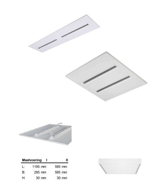 EMILUX Madrid 2 UGR16 LED - paneel 1ugr166060830 - Compridis