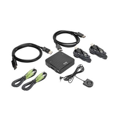EATON 2 - poorts DisplayPort KVM - switch 4K 60 Hz B004 - DP2UA2 - K - Compridis