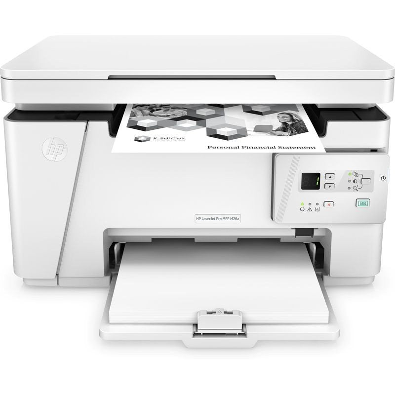 HP LaserJet Pro MFP M26a - Impressora multi-funções - P/B - laser - 216 x 297 mm (original) - A4 (media) - até 18 ppm (cópia) - até 18 ppm (impressão) - 150 folhas - USB 2.0 T0L49A