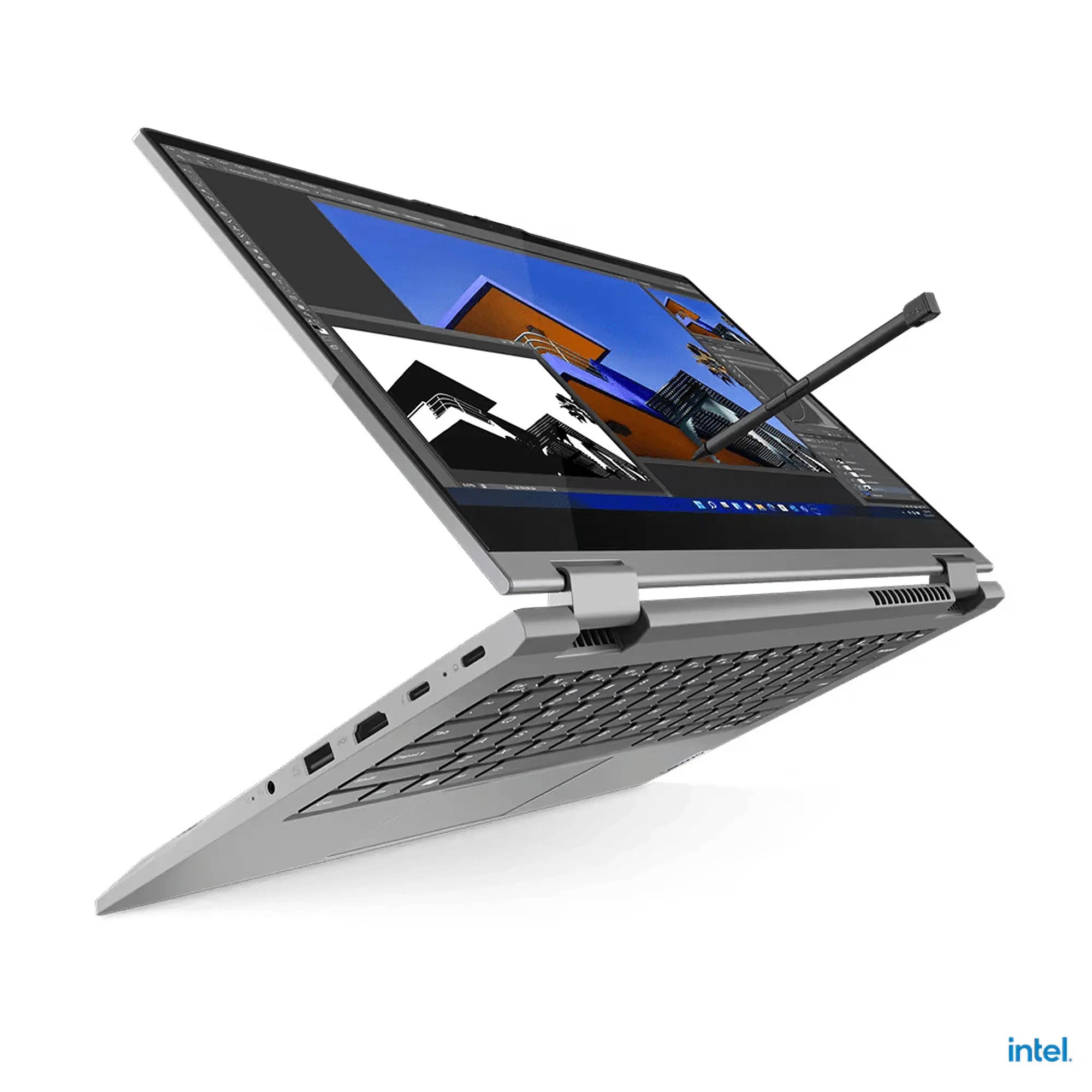 Lenovo ThinkBook 14s Yoga G3 IRU Intel® Core™ i5 i5-1335U Hybrid (2-in-1) 35.6 cm (14") Touchscreen Full HD 16 GB DDR4-SDRAM 512 GB SSD Wi-Fi 6 (802.11ax) Windows 11 Pro French Grey 21JG0007FR