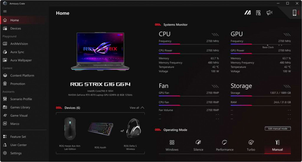 ASUS rog zephyrus G16 16" Ryzen ai 7 16GB/1TB/RTX 5060 AZERTY 90NR0NE2-M001U0