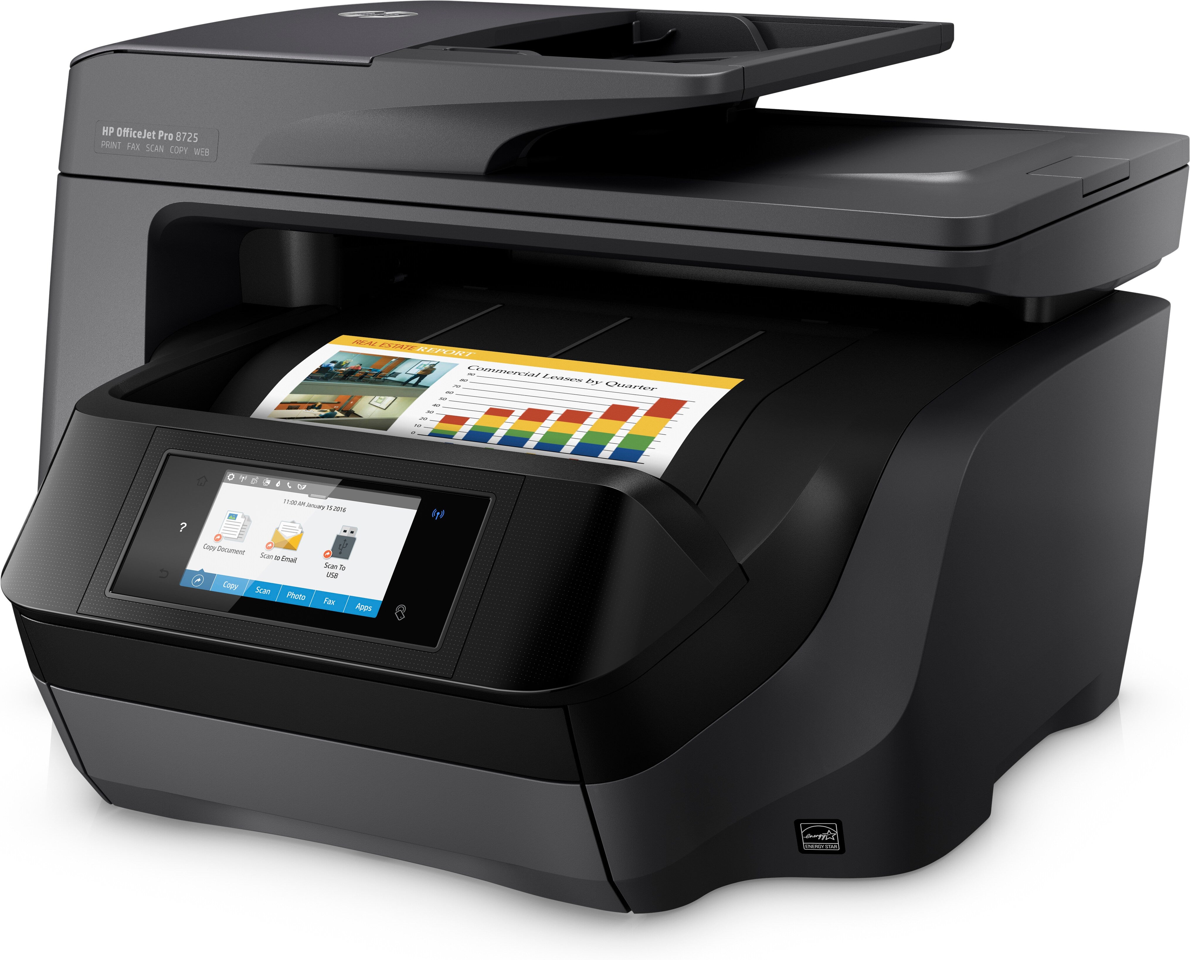 HP OfficeJet Pro 8725 All-in-One printer Thermal inkjet A4 4800 x 1200 DPI 24 ppm Wi-Fi M9L80A