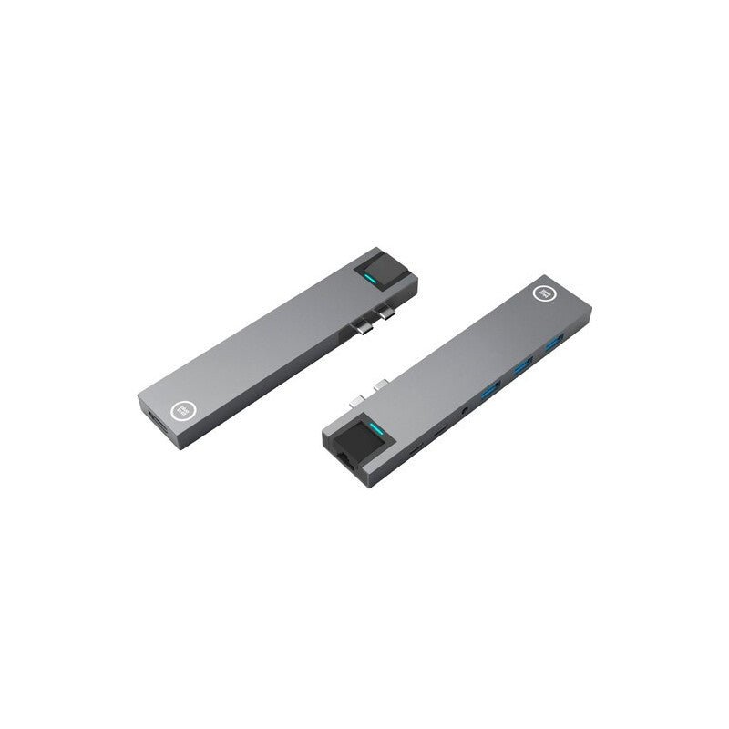 BlueBuilt USB C 8 in 1 MacBook Dockingstation Zilver BBDSM20S - Compridis