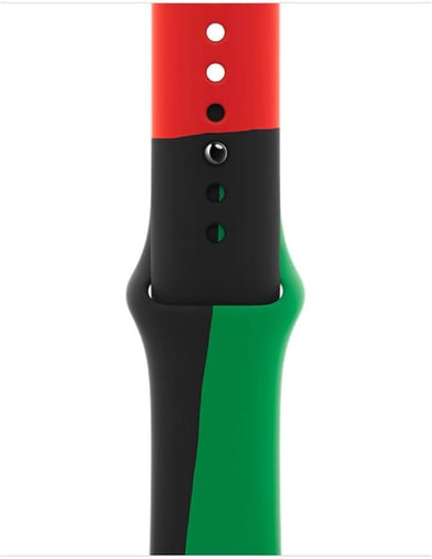 Apple MUQ53ZM/A slimme draagbare accessoire Band Zwart, Groen, Rood Fluorelastomeer MUQ53ZM/A - Compridis