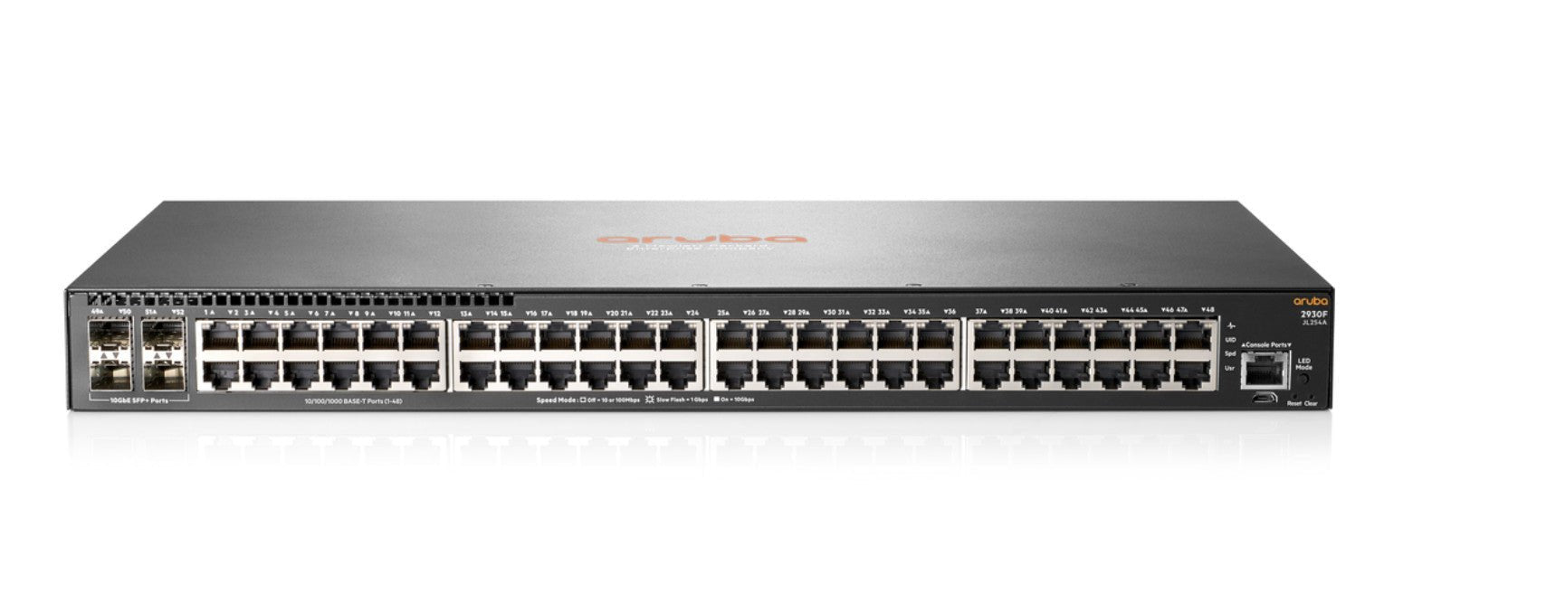 HPE Aruba Networking 2930F 48G 4SFP+ Managed L3 Gigabit Ethernet (10/100/1000) 1U Grijs JL254AABB - Compridis