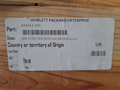 HP Centrifugaal brons 193050 189688 Scot pomp + motor 36G687S040G1 874332 - 001 - Compridis