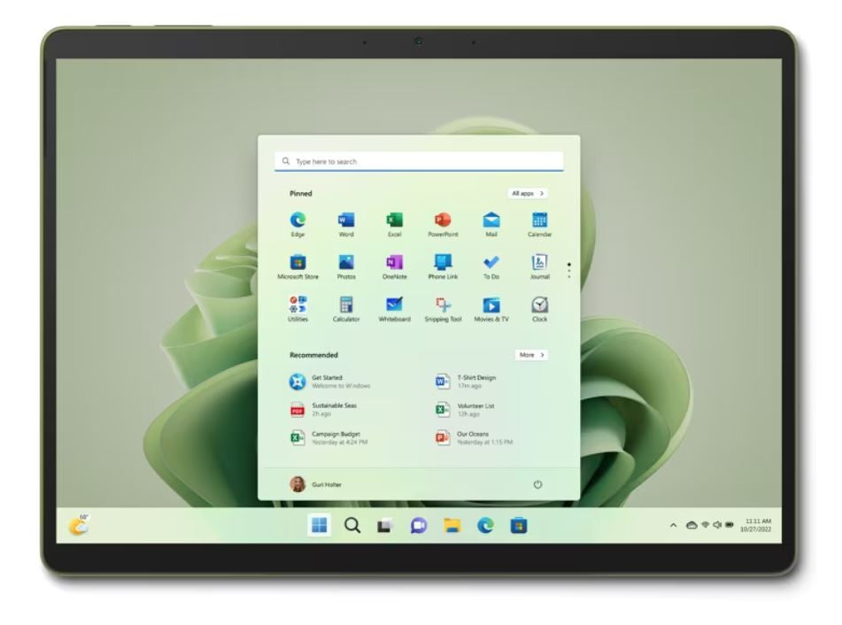 Microsoft Surface Pro 9 Intel® Core™ i5 256 GB 33 cm (13") 8 GB Wi-Fi 6E (802.11ax) Windows 11 Home Green QEZ-00055