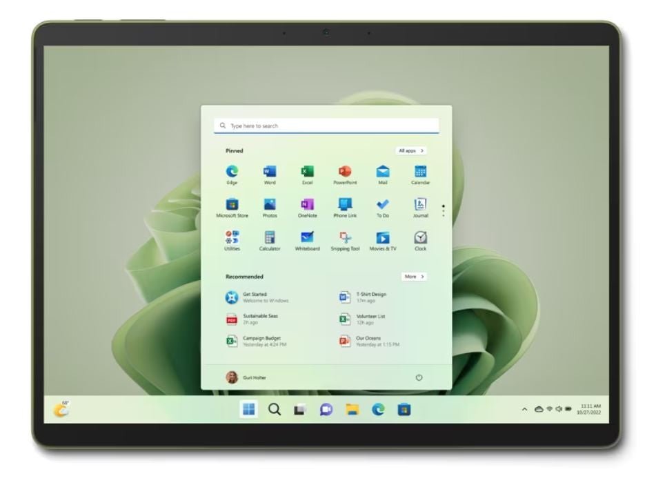 Microsoft Surface Pro 9 Intel® Core™ i5 256 GB 33 cm (13") 8 GB Wi - Fi 6E (802.11ax) Windows 11 Home Groen QEZ - 00055 - Compridis