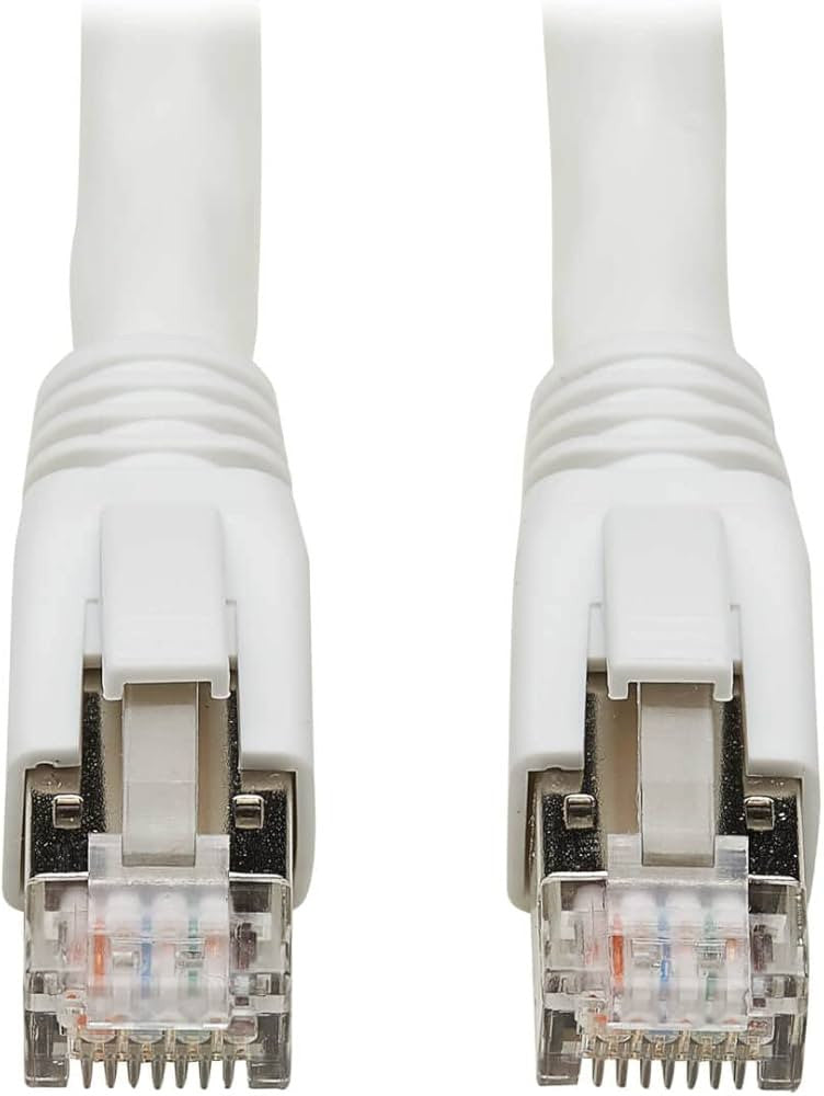 Tripp Lite N272-006-WH Cat8 25G/40G Certified Snagless Shielded S/FTP Ethernet Cable (RJ45 M/M), PoE, White, 6 ft. (1.83 m) N272-006-WH