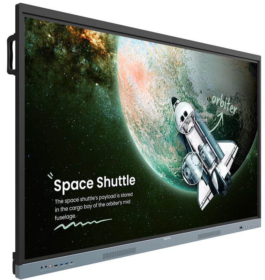 BenQ RE7504 Interactive flat panel 190.5 cm (75") 450 cd/m² 4K Ultra HD Black, Grey Touchscreen Built-in processor Android 9H.F9FTK.DE4