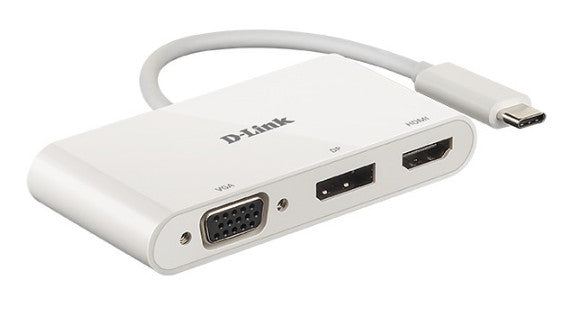 D-Link 3-in-1 USB-C to HDMI/VGA/DisplayPort Adapter DUB-V310