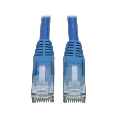 Tripp Lite N201-001-BL50BP Cat6 Gigabit Snagless Molded (UTP) Ethernet Cable (RJ45 M/M), PoE, Blue, 1 ft. (0.31 m), 50-Piece Bulk Pack N201-001-BL50BP