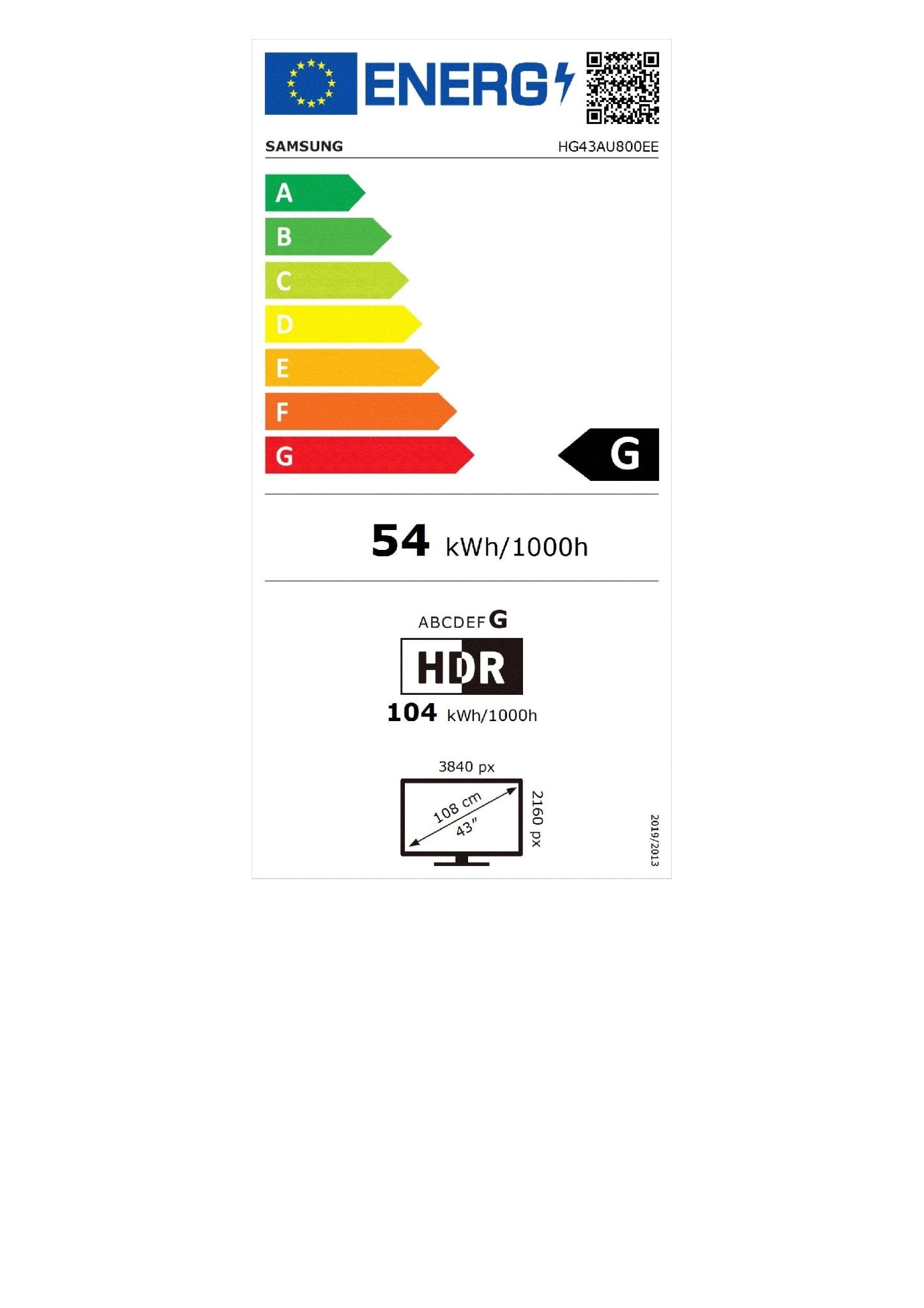 Samsung 43" Hotel TV HAU8000 4K HG43AU800EEXEN - Compridis