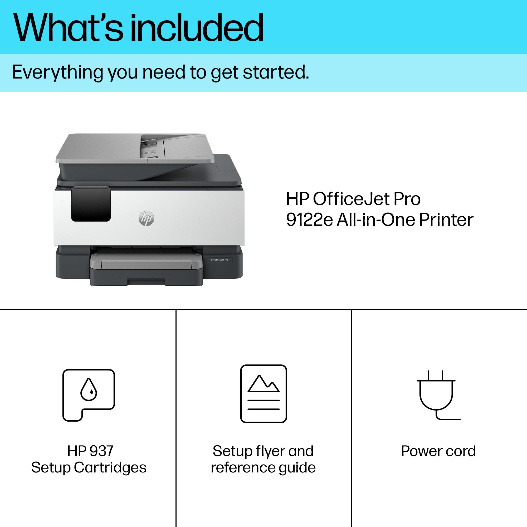 HP OfficeJet Pro 9122e Draadloos All - in - One Kleur Printer, Instant Ink; Dubbelzijdig printen 403X7B629 - Compridis