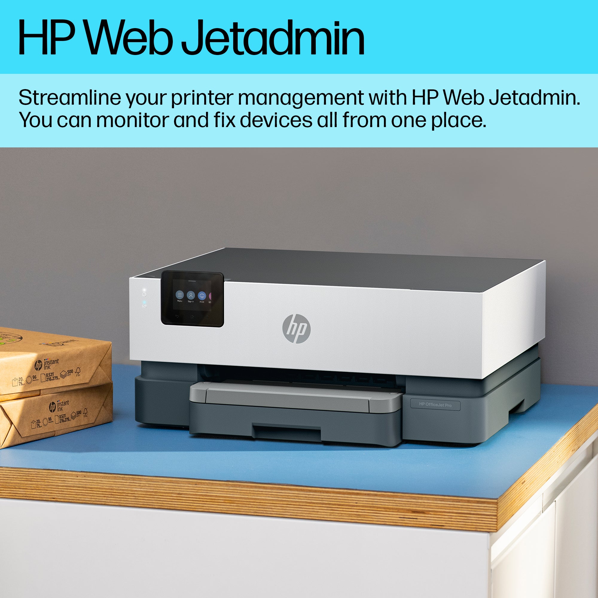 HP OfficeJet Pro 9117b Wireless Color Printer, Two-sided printing 5A0S0C#778