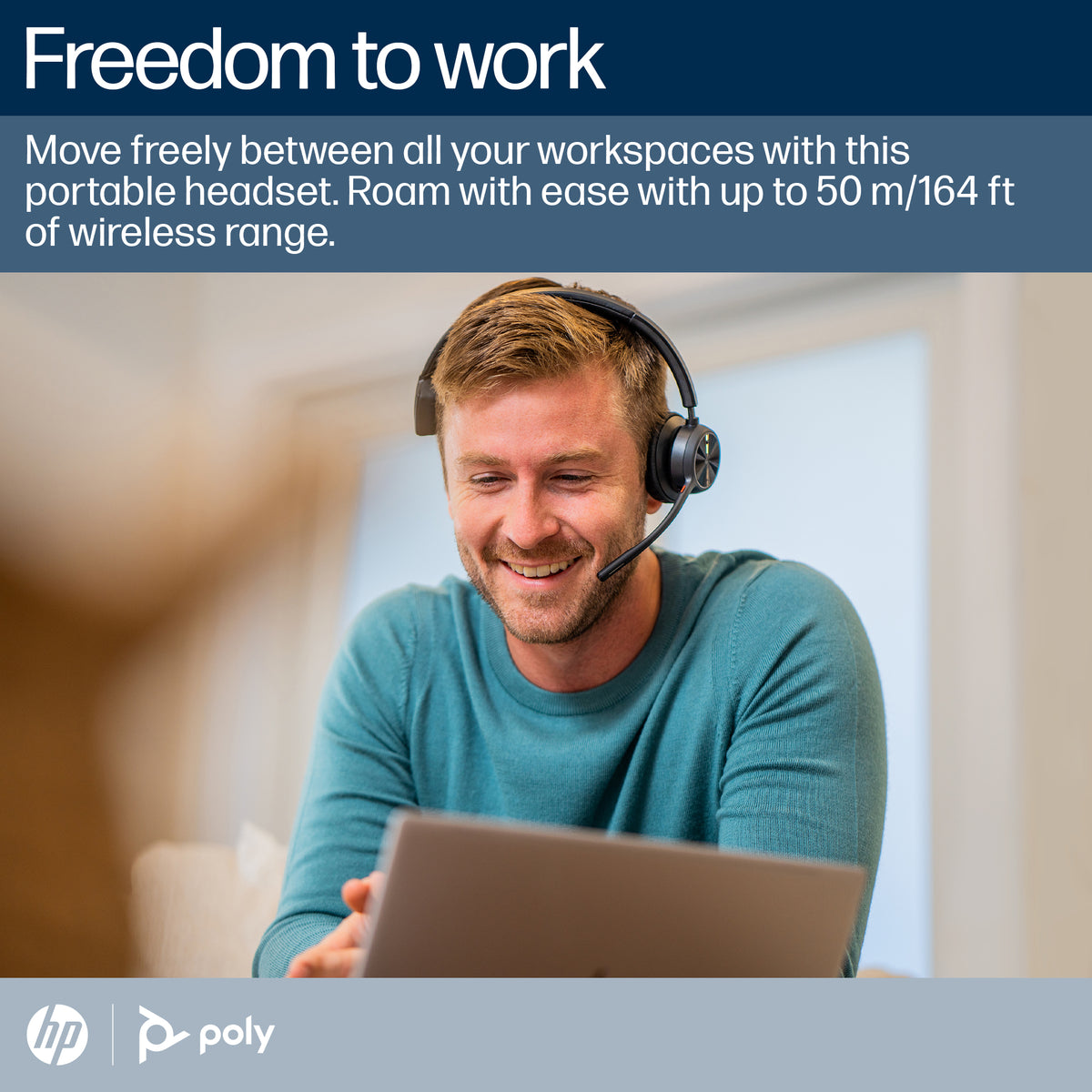 HP Poly Voyager 4310-M Microsoft Teams Certified USB-C Headset +BT700 dongle +Charging Stand 77Y97AA