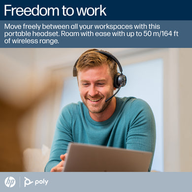 HP Poly Voyager 4310-M Microsoft Teams Certified USB-C Headset +BT700 dongle +Charging Stand 77Y97AA