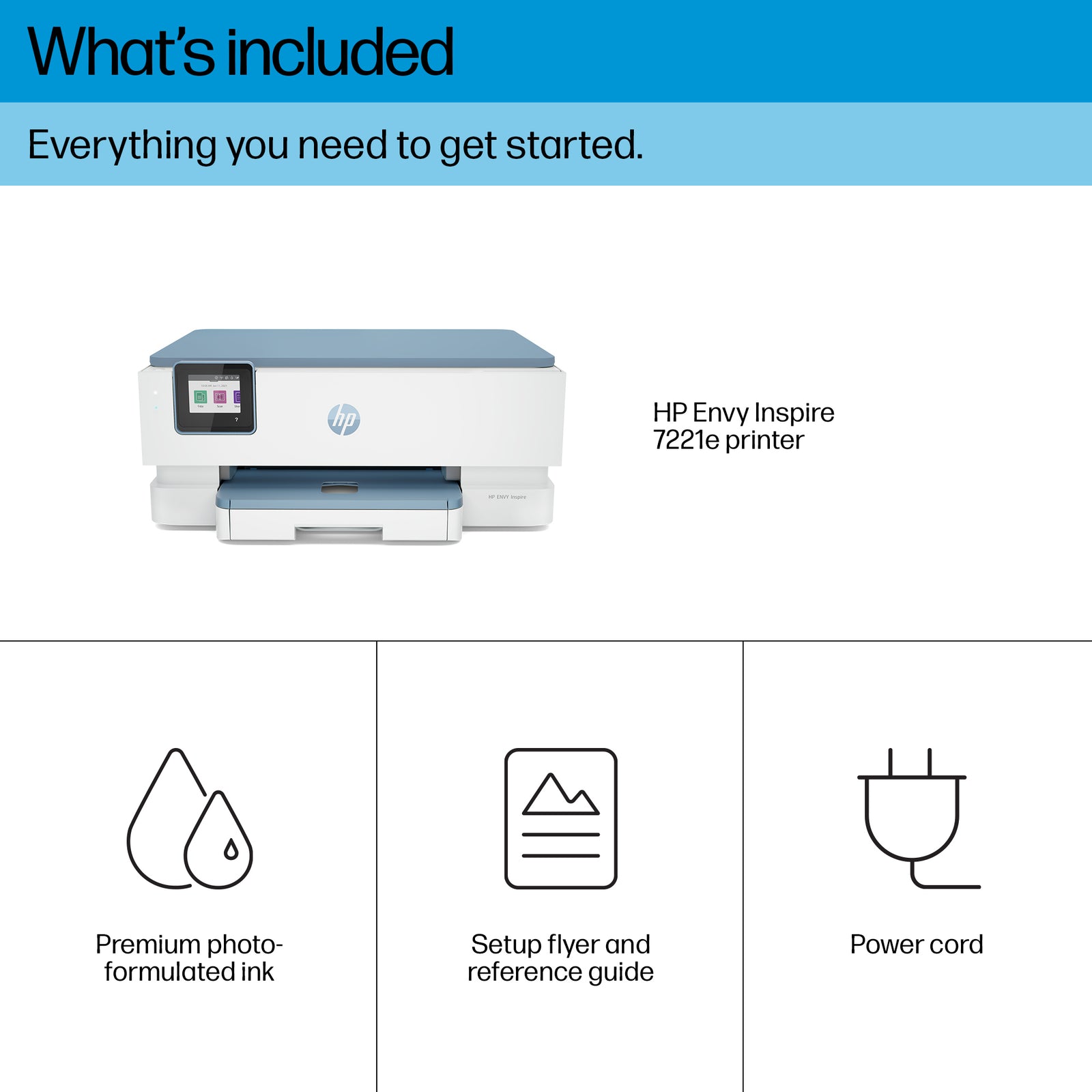 HP ENVY Inspire 7221e All-in-One Printer - Wireless, Duplex