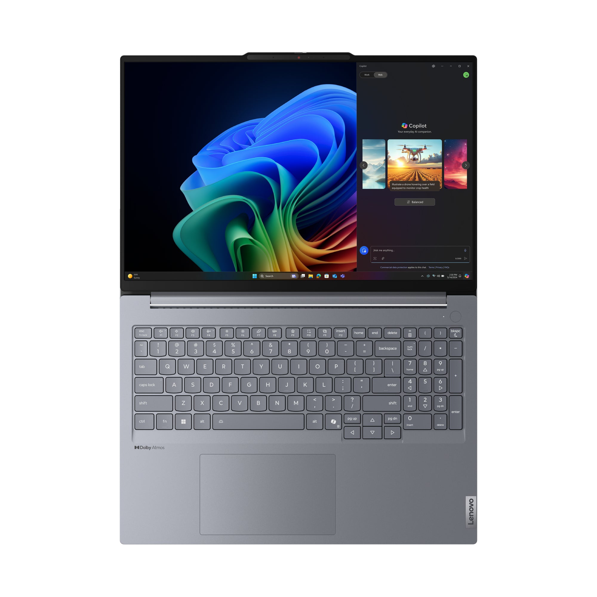 ThinkBook 16 G7 QOY - 16 inch - Snapdragon X Plus X1P-42-100 - 16GB RAM - 512GB SSD - Windows 11 Pro 21NH000BMH