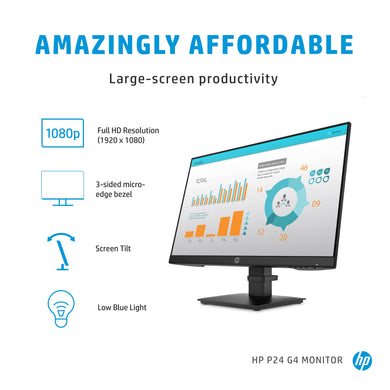 HP P24 G4 23.8" Full HD Monitor 1A7E5AA#ABB