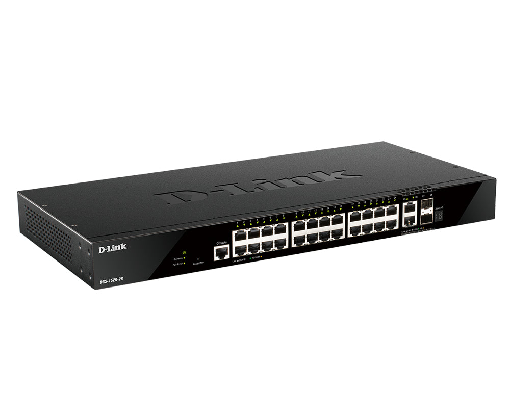 D-Link DGS-1520-28/E network switch Managed L3 10G Ethernet (100/1000/10000) 1U Black DGS-1520-28/E