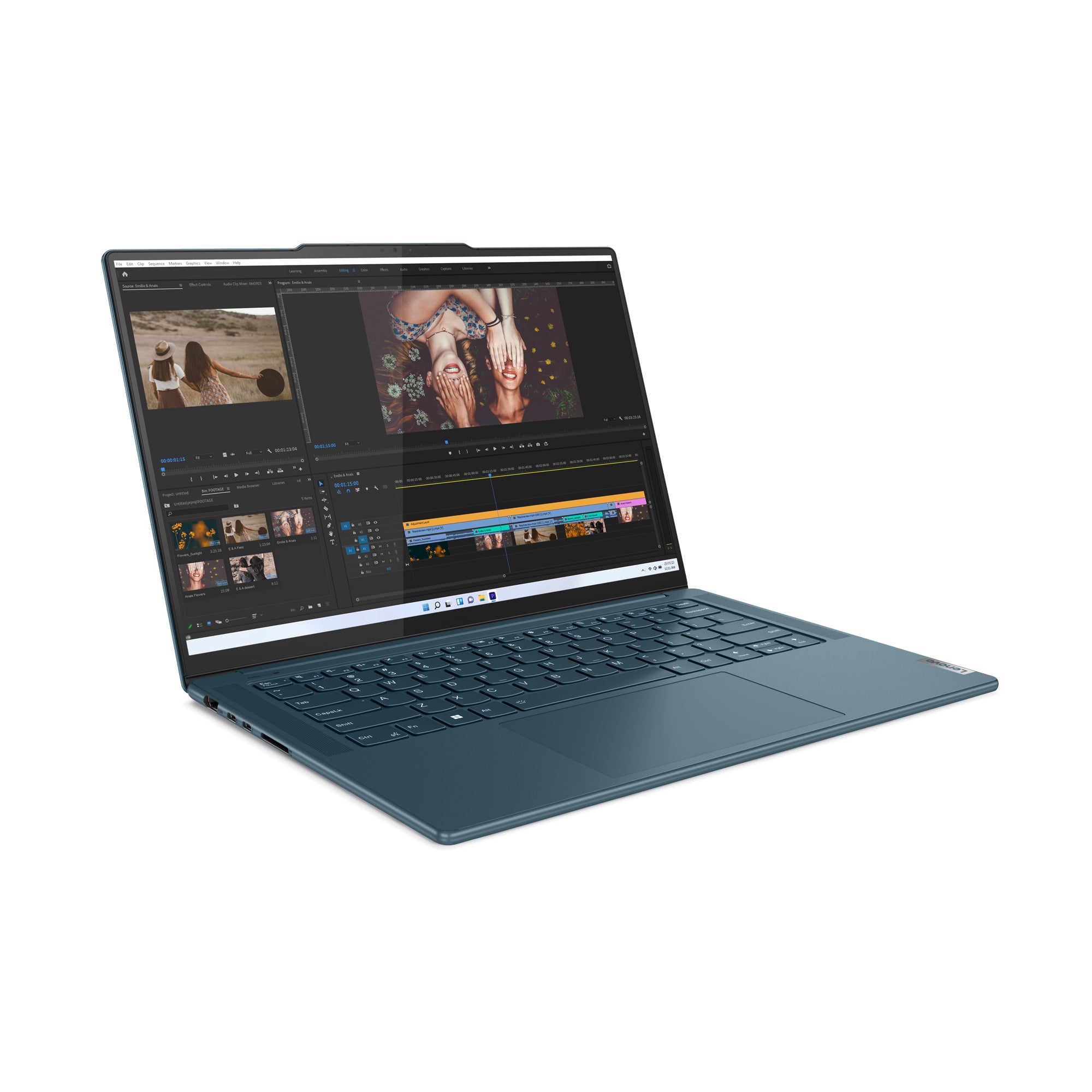 Lenovo Yoga Pro 9 14IRP8 Intel® Core™ i9 i9-13905H Laptop 36.8 cm (14.5") Touchscreen 3K 32 GB LPDDR5x-SDRAM 1 TB SSD NVIDIA GeForce RTX 4060 Wi-Fi 6E (802.11ax) Windows 11 Home Belgian Teal 83BU006HMB