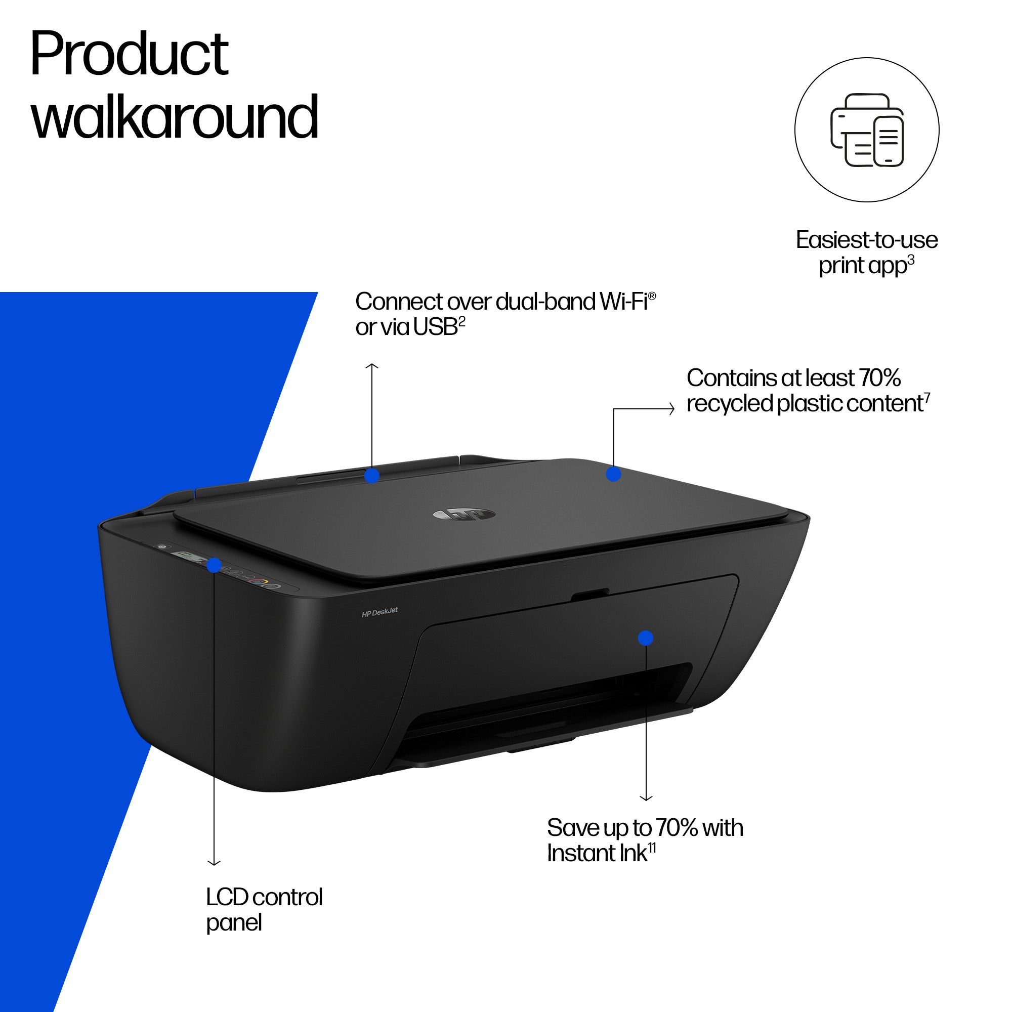 HP DeskJet 2910 All-in-One Printer 89F98B - Print, Copy, Scan