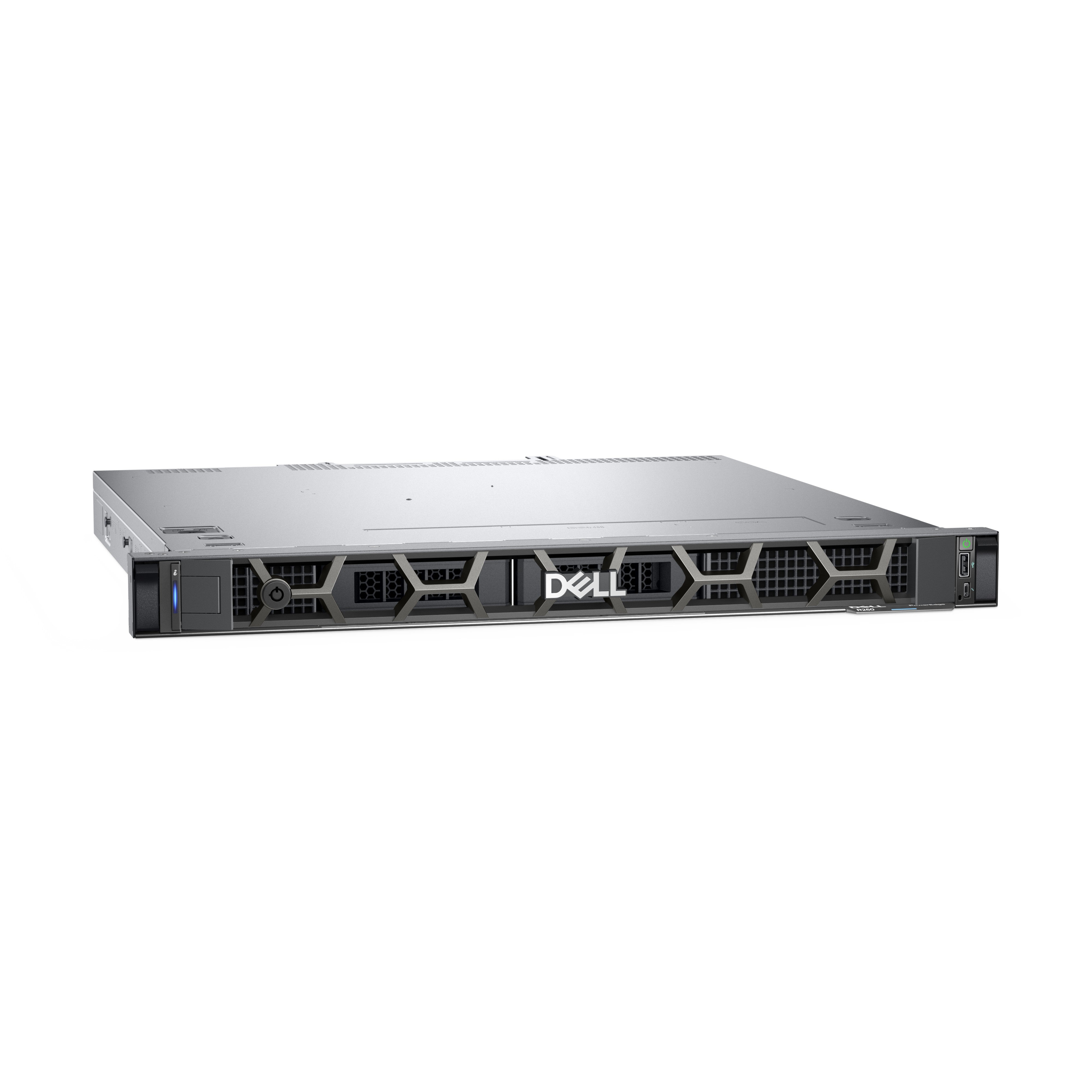PowerEdge R260 Server - Rack - Xeon E2434 5GHz - 16GB RAM - 1.2TB SSD - 1-Way - Hot-Swap C26KK