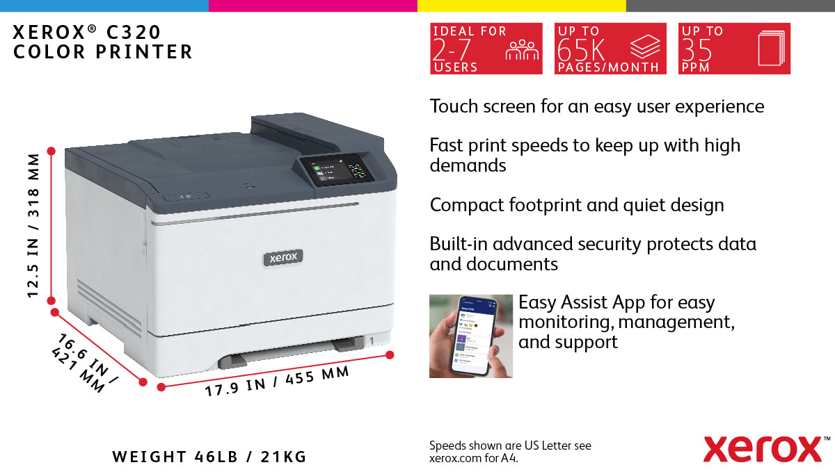 C320V - Laser printer - Color - 33 ppm - WiFi C320V_DNI