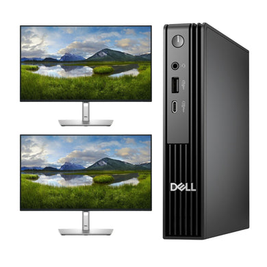 Dell Pro Micro QCM1250 i5-14500T 16GB 512GB SSD + 2x 27" Monitor - Compridis