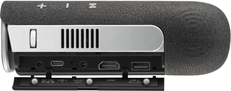 LED projector WVGA (854x480) 360 led lumens, 2x3W Harman Kardon Cube, incl. WiFi/Bluetooth (SMART) + audio BT out. HDMI, USB-C