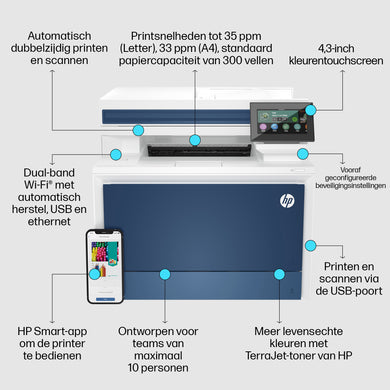 HP Color LaserJet Pro MFP 4302FDW 5HH64F#B19 - Wireless Color Printer with Fax