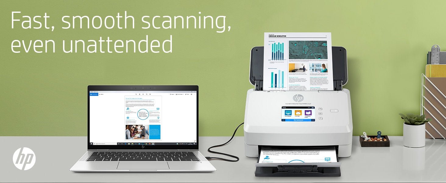 HP Scanjet Enterprise Flow N7000 Paginascanner 600 x 600 DPI A4 Wit 6FW10AB19 - Compridis