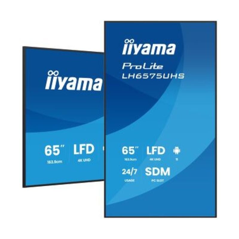 IIYAMA Digitaal signage - scherm 75" 3840x2160 UHD IPS Haze 25% 500 LH7575UHS - B2AG - Compridis